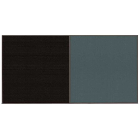 United Visual Products Enclosed Corkboard, 1 Door, 72"x36", 4" Fra UV3411-BLACK-BUFF